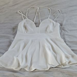 White Strappy & Flowy Express Top